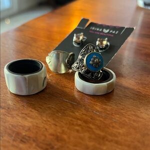 🐚 Ring Set with Irina Paz Silver Earrings